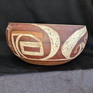 Signed Pottery Ceramic Stoneware Bowl by G. Wilson